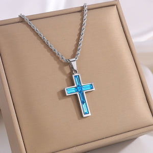 Diamond Cross Necklace Unique No Color Fading