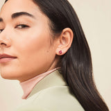 Women's elegant Zircon double Square Earrings
