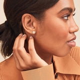 Women's elegant Zircon double Square Earrings
