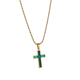 Diamond Cross Necklace Unique No Color Fading