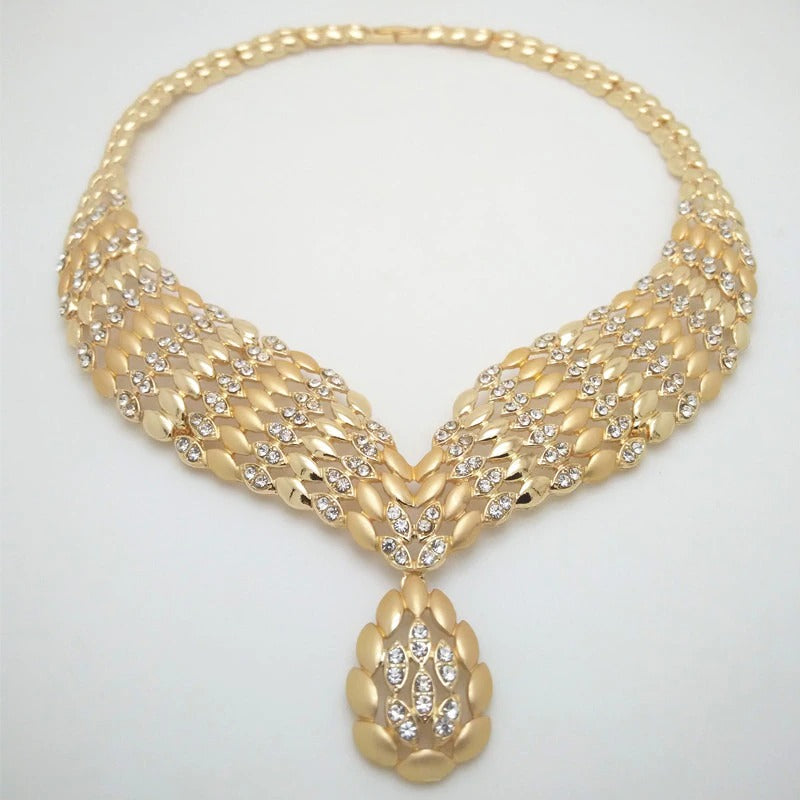 Luxury 18K Gold Bridal Jewelry Set