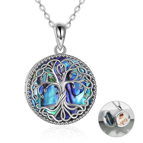 Tree of Life Jewellery for Women Sterling Silver Abalone Shell Gifts for Mom Daughter