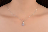 Love Angle Water drop Moonlight Silver Necklace