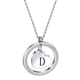 Heart Initial Necklace Pendant