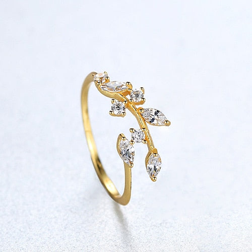 Handmade Olive Leaf Rings for Women Exquisite Adjustable Ring