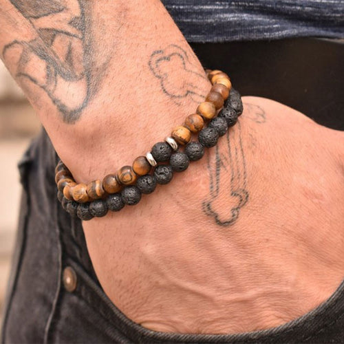 2 layers wood beads Bracelets