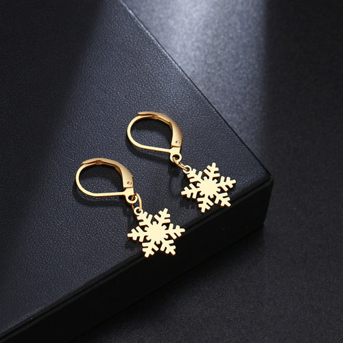 Shiny Snowflake Earrings