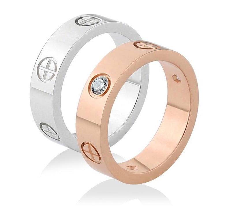 Stainless Steel Jewelry V Ring  Stainless Luxury Rings Women - Luxury Gold  Color - Aliexpress