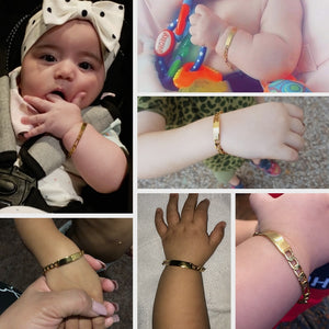 Personalized Baby Name Bracelet Birth ID Child Unique Gift