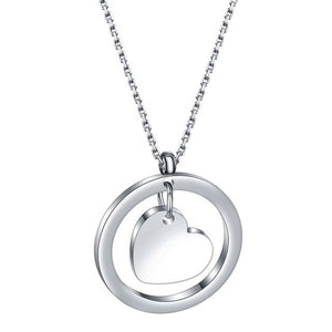 Heart Initial Necklace Pendant