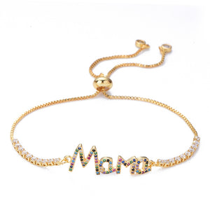 Rainbow Gold Classic Adjustable Bracelet Gift for Mom