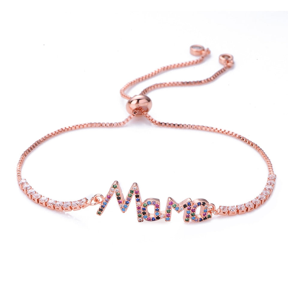 Rainbow Gold Classic Adjustable Bracelet Gift for Mom