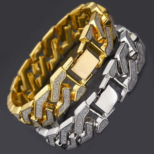 Rhinestone CZ Rapper Bling Luxury Bracelet for Men