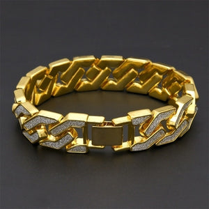 Rhinestone CZ Rapper Bling Luxury Bracelet for Men