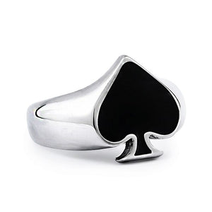 Lucky Spade A Playing Card Ring 316L Stainless Steel