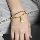 Customize Bracelet Gold Color Love Charm Bracelet Gift for Her