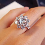 Fancy Sun Flower Ring Diamond Ring