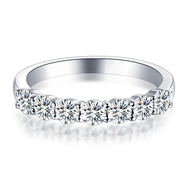 Brilliant Moissanite Ring 925 Sterling Silver Engagement Wedding Rings